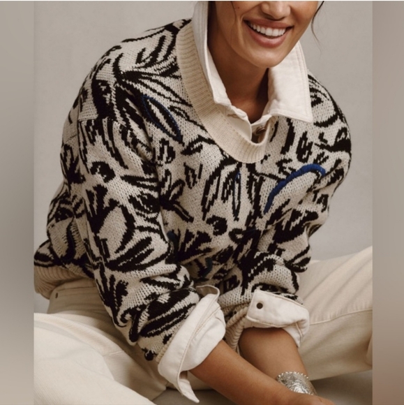 Floral Anthropologie Sweater - Picture 2 of 10